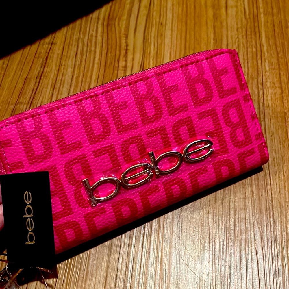 NWT BEBE Barbiecore Hot Pink Wristlet